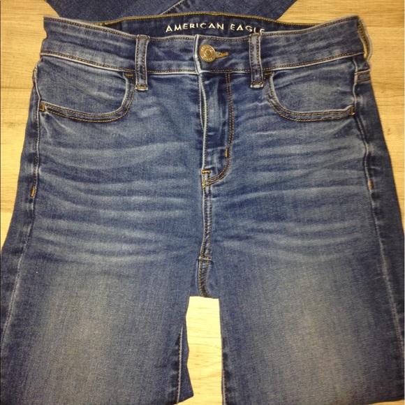 American Eagle size 4 Long high waisted jeggings - Picture 2 of 4